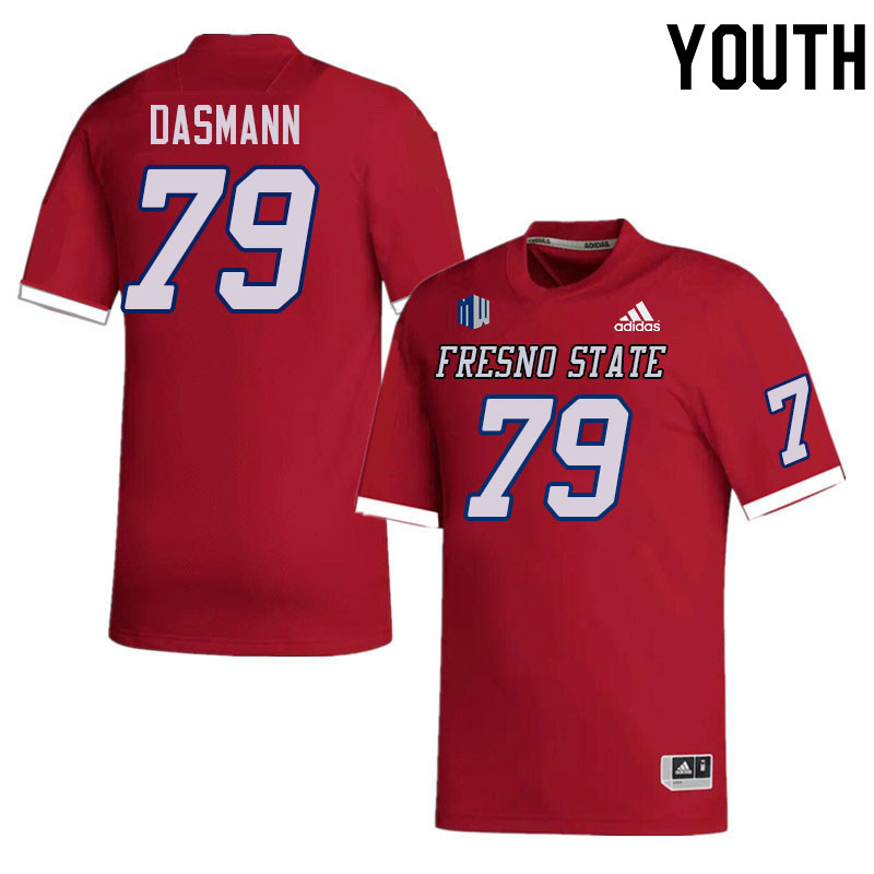 Youth #79 Ethan Dasmann Fresno State Bulldogs College Football Jerseys Stitched-Red